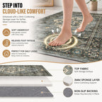 Vintage Rugs Living Room Washable Anti Slip Large