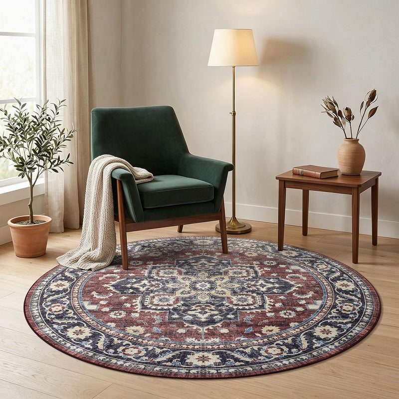Vintage Rugs Living Room Washable Anti Slip Large