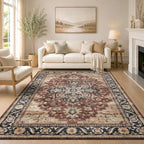Vintage Rugs Living Room Washable Anti Slip Large