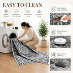 Vintage Rugs Living Room Washable Anti Slip Large