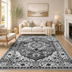 Vintage Rugs Living Room Washable Anti Slip Large