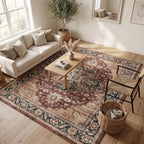 Vintage Rugs Living Room Washable Anti Slip Large
