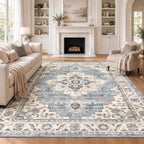 Vintage Rugs Living Room Washable Anti Slip Large