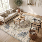 Vintage Rugs Living Room Washable Anti Slip Large