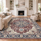 Vintage Rugs Living Room Washable Anti Slip Large