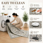 Vintage Rugs Living Room Washable Anti Slip Large