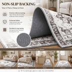 Vintage Rugs Living Room Washable Anti Slip Large