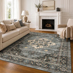 Vintage Rugs Living Room Washable Anti Slip Large