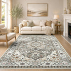 Vintage Rugs Living Room Washable Anti Slip Large