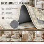 Vintage Rugs Living Room Washable Anti Slip Large