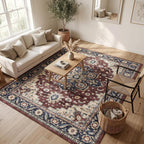 Vintage Rugs Living Room Washable Anti Slip Large