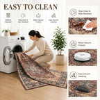 Vintage Rugs Living Room Washable Anti Slip Large
