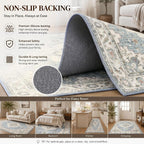 Vintage Rugs Living Room Washable Anti Slip Large