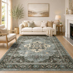 Vintage Rugs Living Room Washable Anti Slip Large
