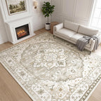 Vintage Rugs Living Room Washable Anti Slip Large