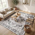 Vintage Rugs Living Room Washable Anti Slip Large
