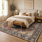 Vintage Rugs Living Room Washable Anti Slip Large