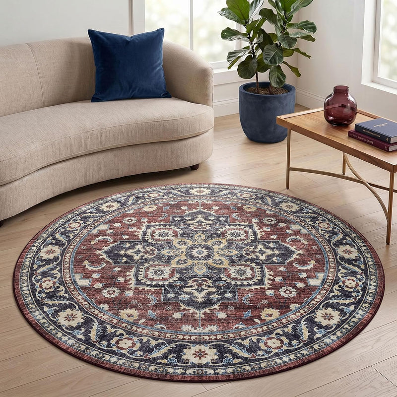 Vintage Rugs Living Room Washable Anti Slip Large