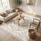 Vintage Rugs Living Room Washable Anti Slip Large