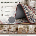 Vintage Rugs Living Room Washable Anti Slip Large