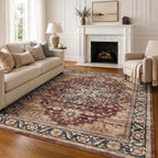 Vintage Rugs Living Room Washable Anti Slip Large
