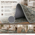 Vintage Rugs Living Room Washable Anti Slip Large