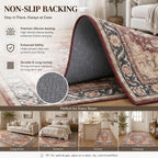 Vintage Rugs Living Room Washable Anti Slip Large