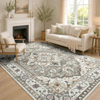 Vintage Rugs Living Room Washable Anti Slip Large
