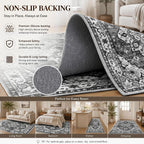 Vintage Rugs Living Room Washable Anti Slip Large