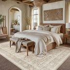 Vintage Rugs Living Room Washable Large Rug