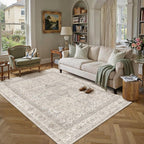 Vintage Rugs Living Room Washable Large Rug