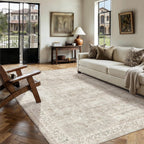 Vintage Rugs Living Room Washable Large Rug