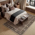 Vintage Rugs Living Room Washable Large Rug
