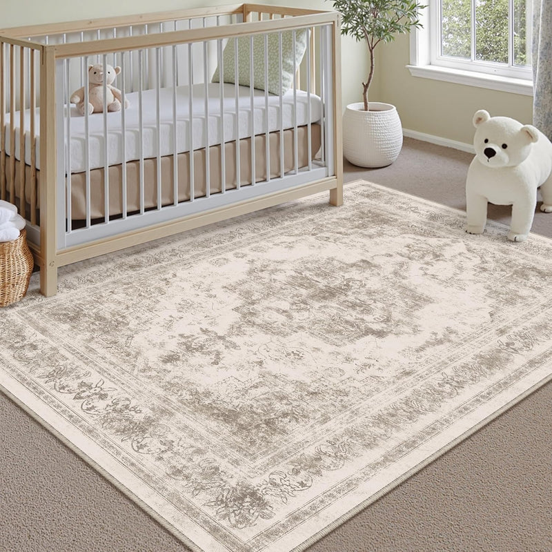 Vintage Rugs Living Room Washable Non Slip Large
