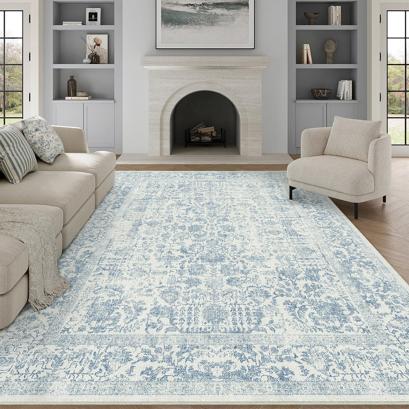 Vintage Rugs Living Room Washable Non Slip Large