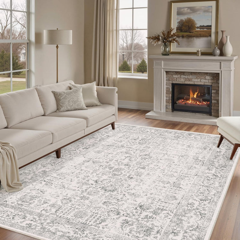 Vintage Rugs Living Room Washable Non Slip Large