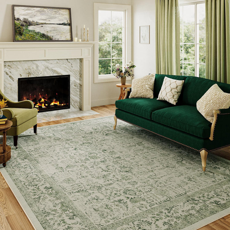 Vintage Rugs Living Room Washable Non Slip Large