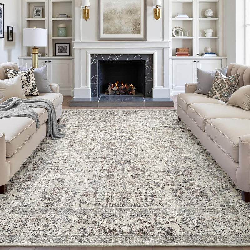 Vintage Rugs Living Room Washable Non Slip Large