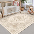 Vintage Rugs Living Room Washable Non Slip Large