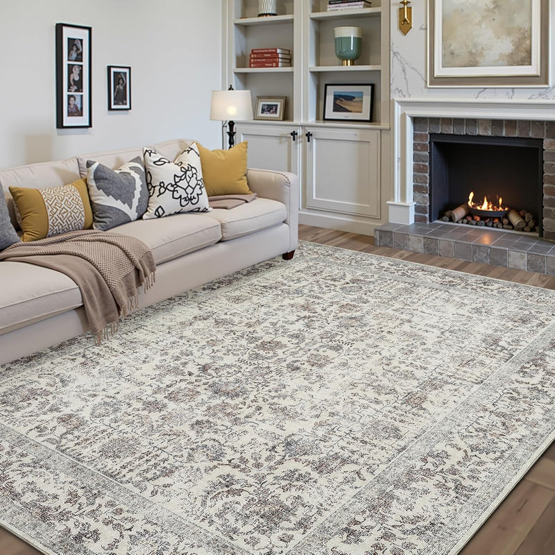 Vintage Rugs Living Room Washable Non Slip Large