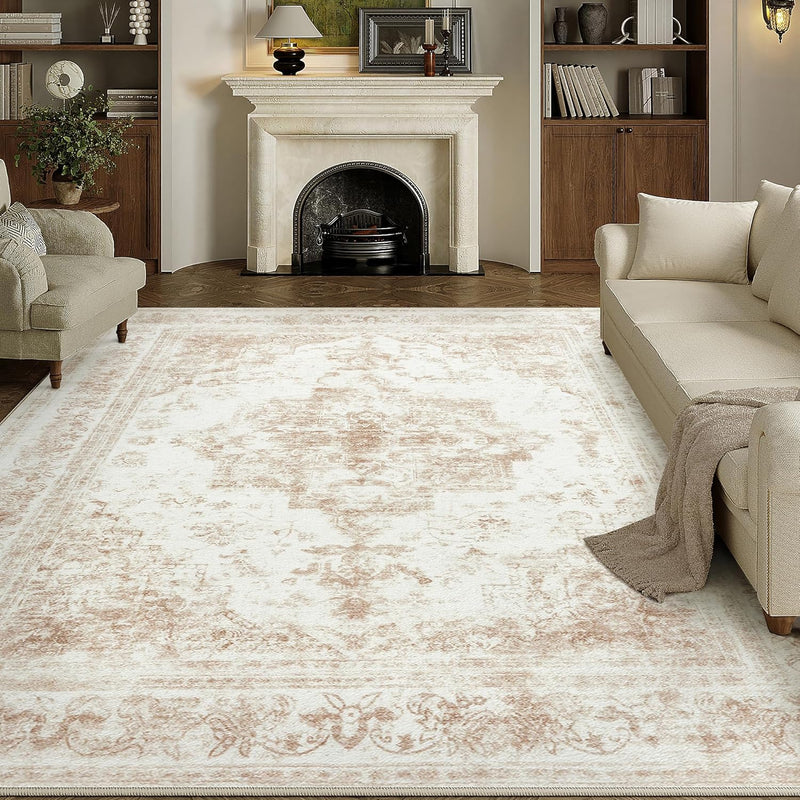 Vintage Rugs Living Room Washable Non Slip Large