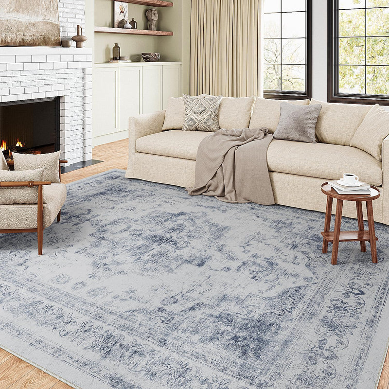 Vintage Rugs Living Room Washable Non Slip Large