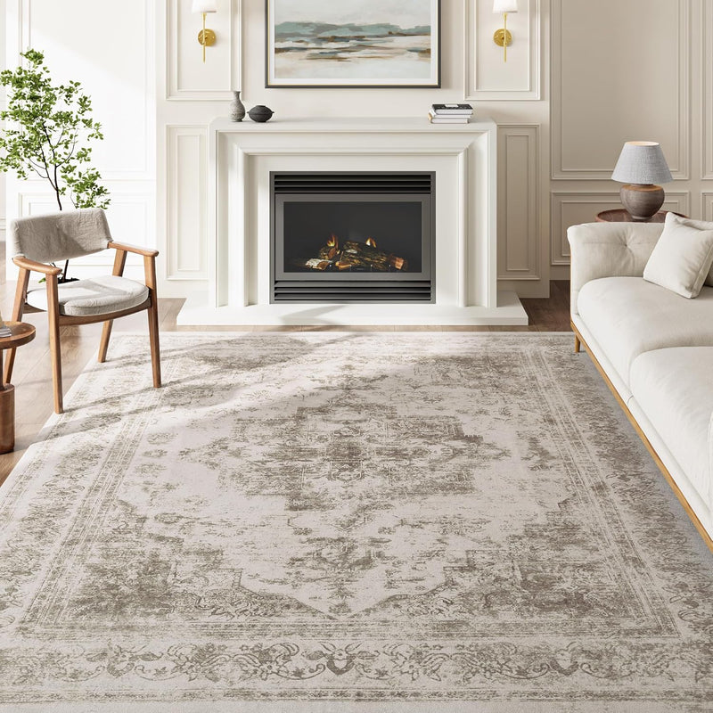 Vintage Rugs Living Room Washable Non Slip Large