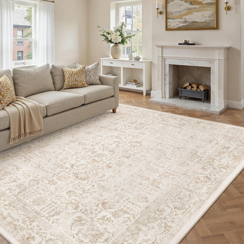 Vintage Rugs Living Room Washable Non Slip Large
