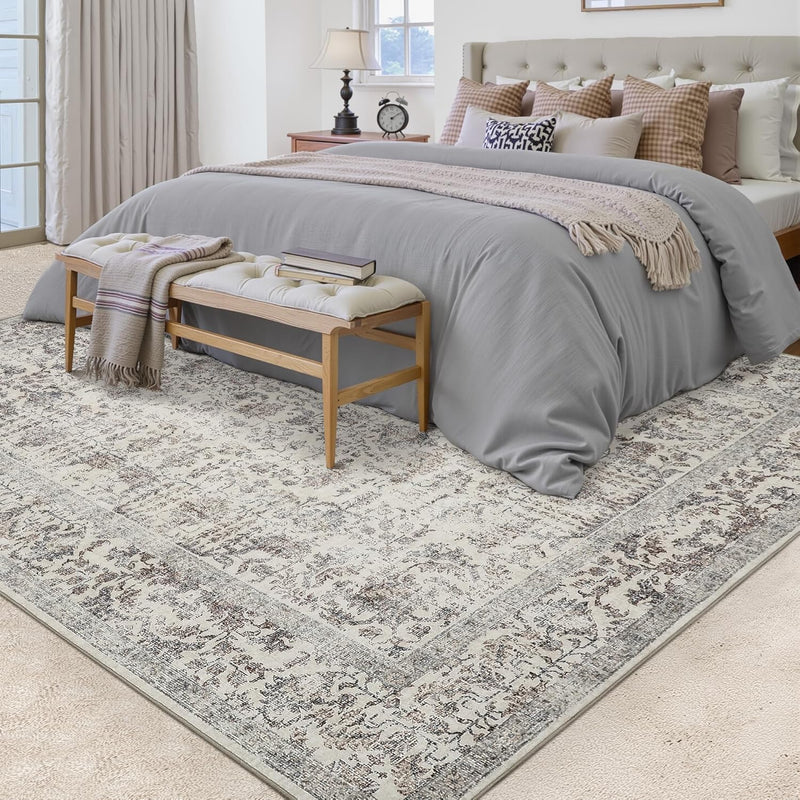 Vintage Rugs Living Room Washable Non Slip Large