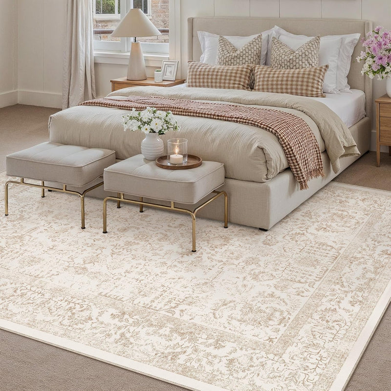 Vintage Rugs Living Room Washable Non Slip Large