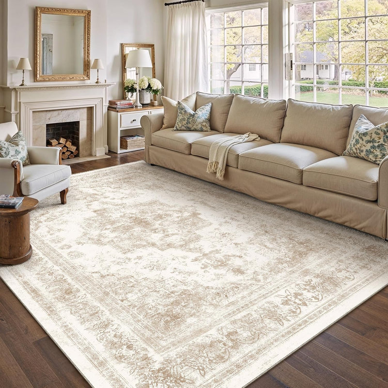Vintage Rugs Living Room Washable Non Slip Large