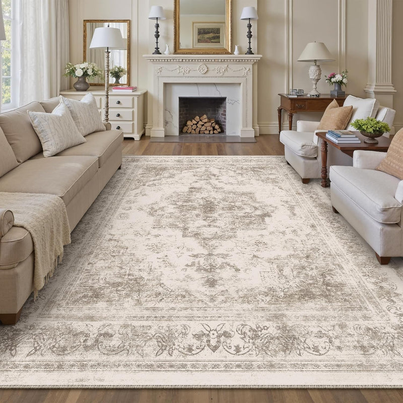 Vintage Rugs Living Room Washable Non Slip Large