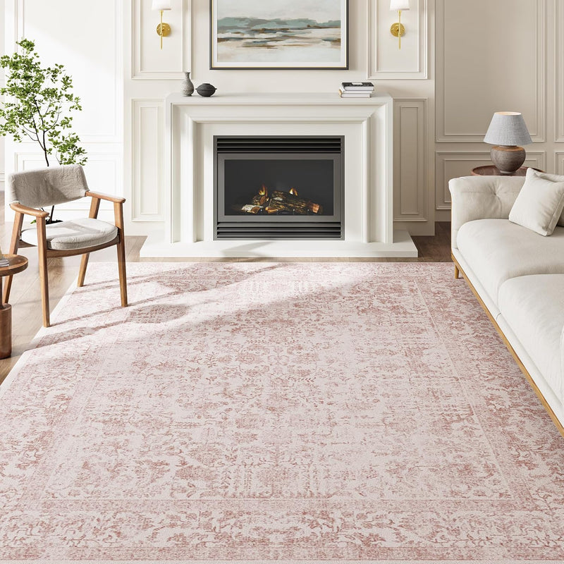 Vintage Rugs Living Room Washable Non Slip Large