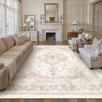 Vintage Rugs Living Room Washable Non Slip Large